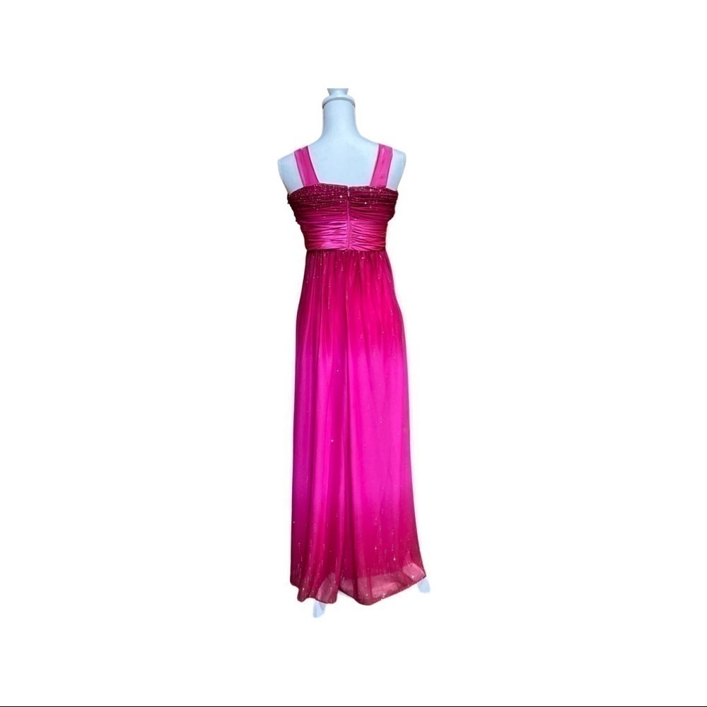 Hailey by Adrianna Papell Pink Ombré Glitter Formal/Evening/Prom Dress - EUC - Picture 4 of 10